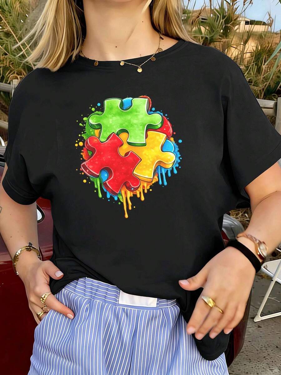 Women T-Shirts - Black - View 1