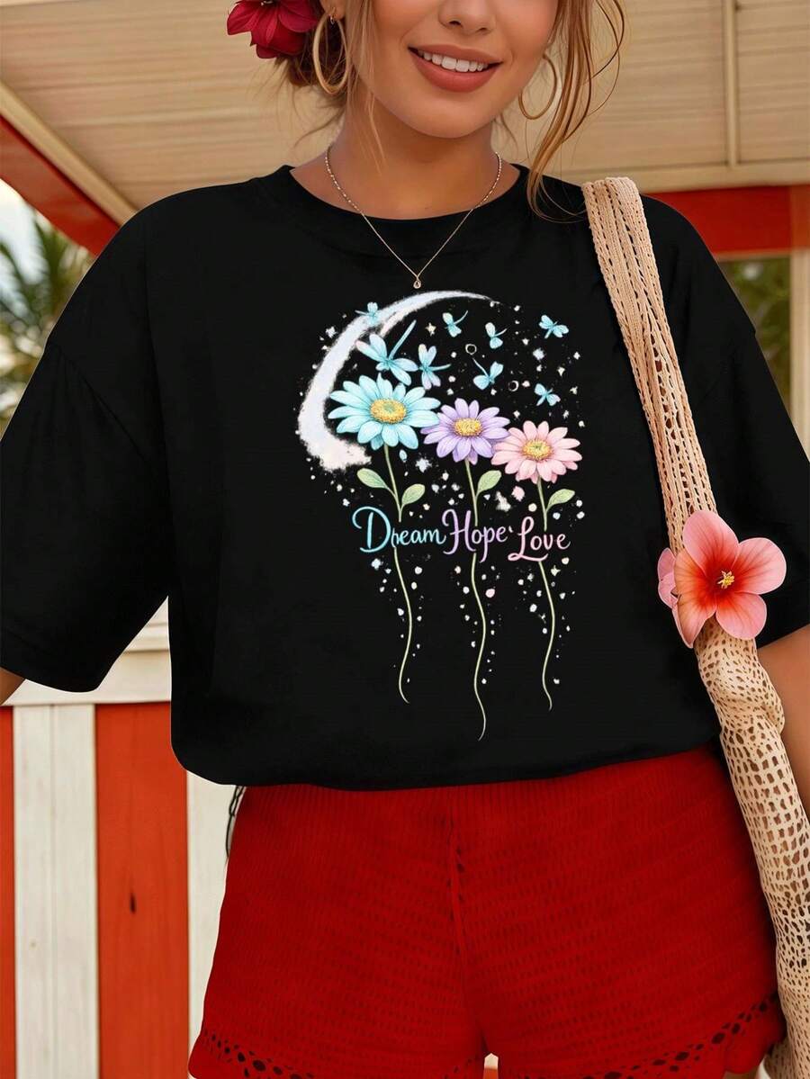 Women T-Shirts - Black - View 1