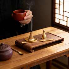 1 Set Brass Incense Mold Kit, Beginner Incense Art Tools Set - Incense Spoon, Incense Chopsticks, Ash Presser, Incense Cone Mold - Multicolor - View 3