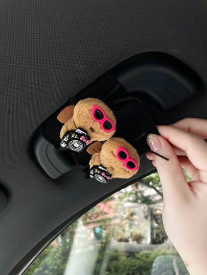 New Plush Cockroach Armrest Pad, Cute Soft Car Seat Grab Handle Protective Cover