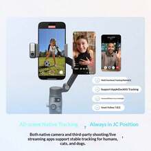 Bộ ổn định gimbal điện thoại thông minh DJI Osmo Mobile 8 siêu nhẹ, theo dõi thông minh, gậy selfie, theo dõi 360° thông minh, phát trực tiếp, chân máy, bộ tiêu chuẩn, cấu hình chính thức, màu đen. - Xem 2