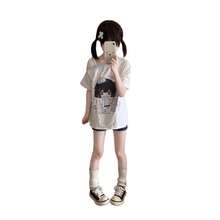 GUFJ 【2026新】アメリカン オフショルダー Tシャツ レディース ゆったり かわいい カジュアル 体型カバー 設計師款 夏 - ホワイト - チェックする 6