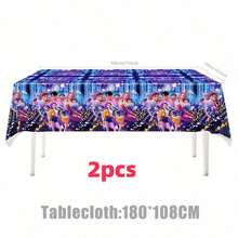 2/1pc Girl Group Theme Party Tablecloth, Birthday Party Decoration, Disposable PE Tablecloth, Suitable For K-Pop Fan Party Decor - Multicolor - View 14