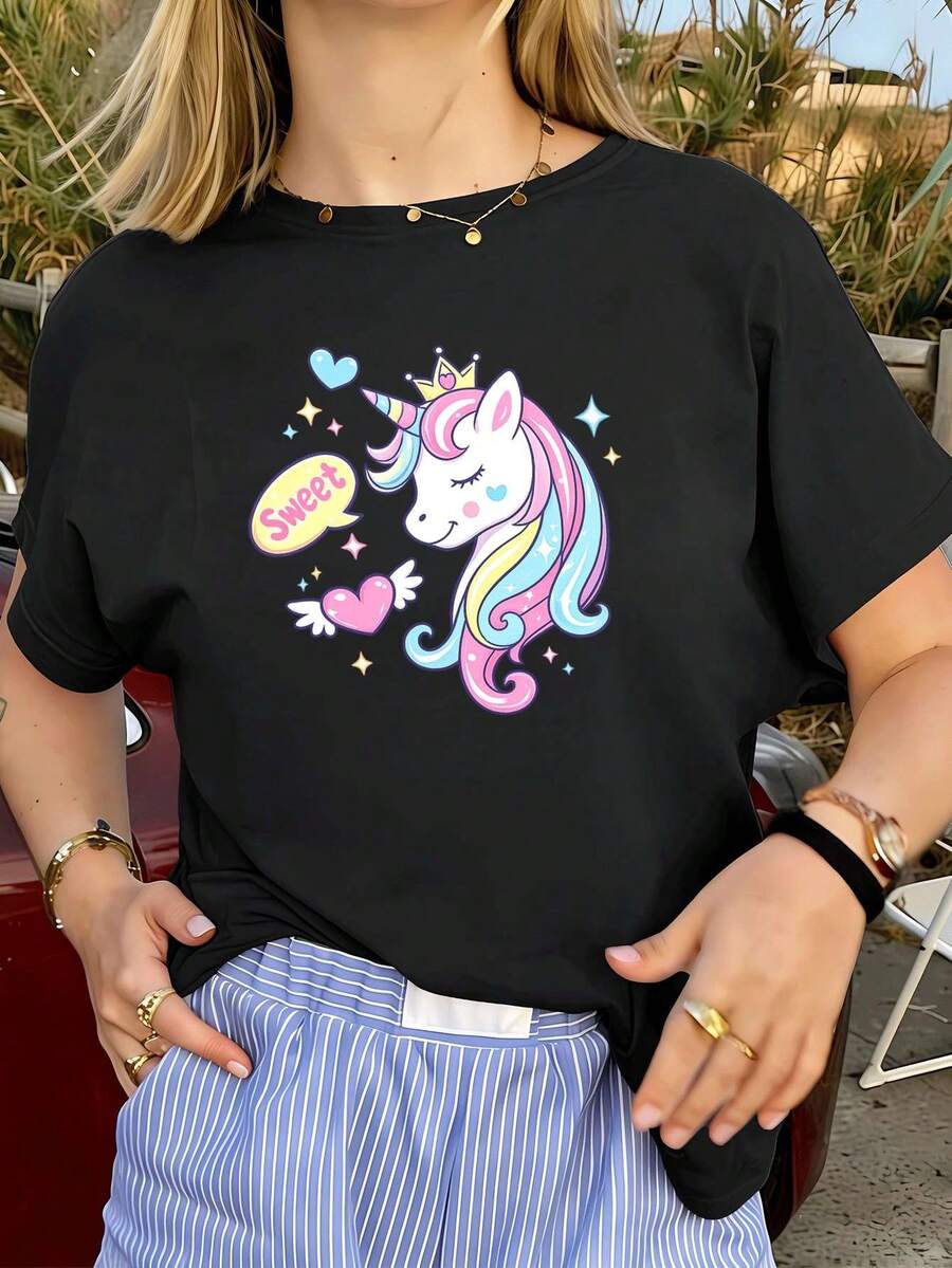 Women T-Shirts - Black - View 1