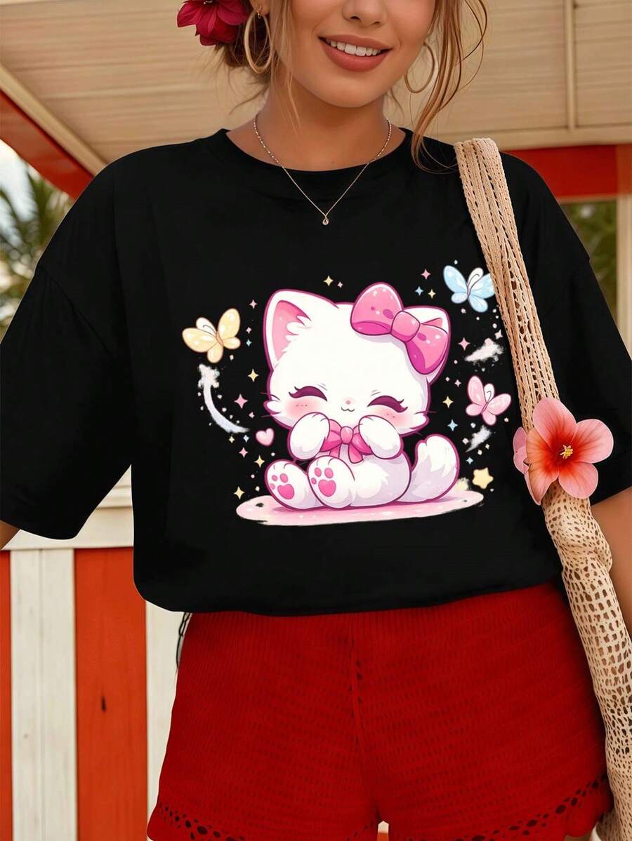 Women T-Shirts - Black - View 1