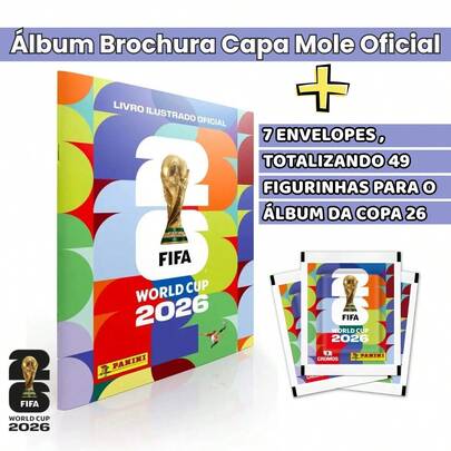 Loja Megalomania Album Copa Mundo 2026 Capa Mole World Cup +7 Envelopes Futebol