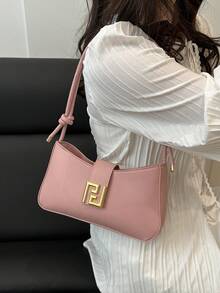 Nuevo bolso de hombro de lujo minimalista de unicolor de alta gama multifuncional para mujer - Rosa - Ver 5