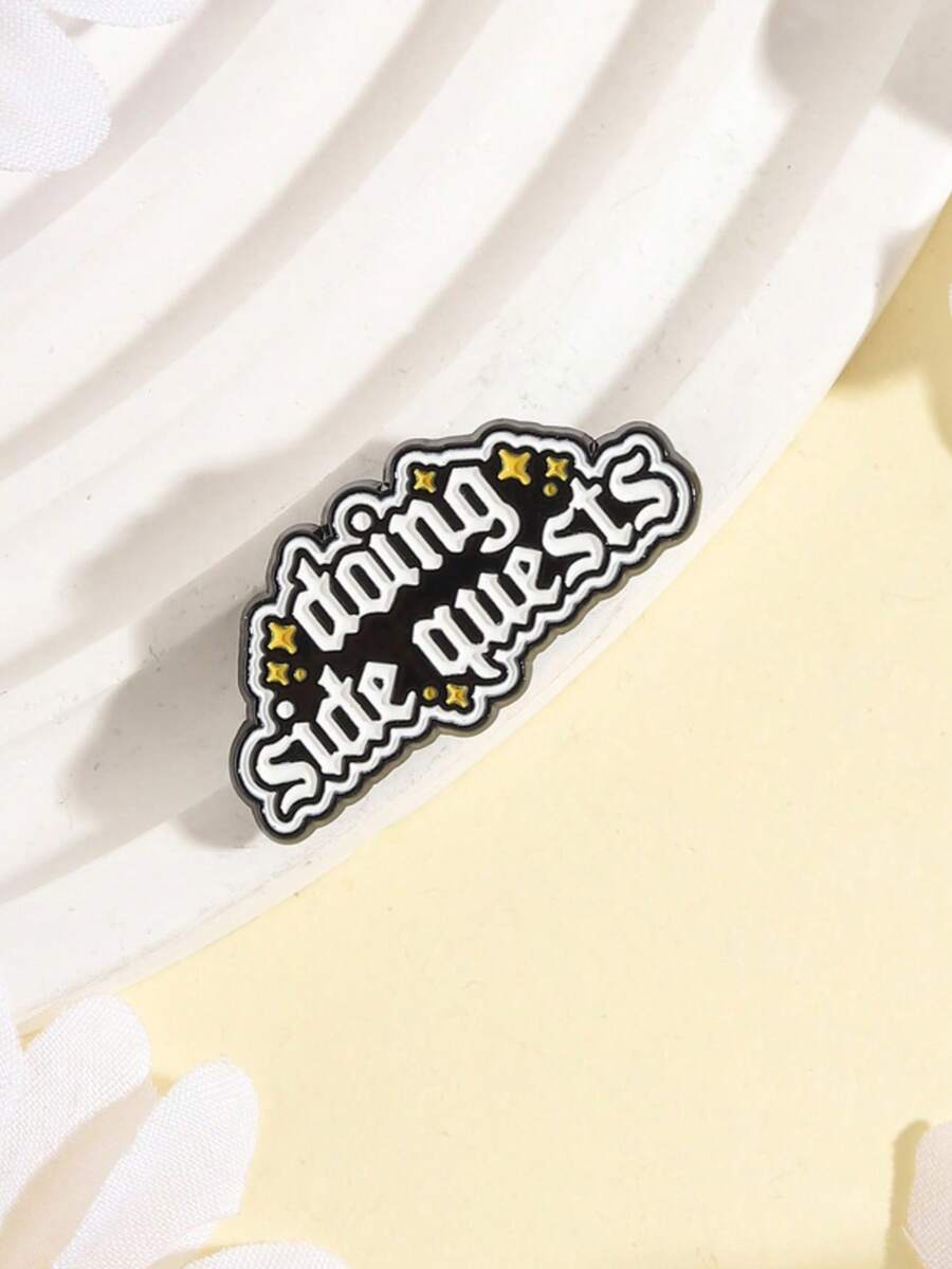 1 pieza Broche de metal con estilo de fuente de fantasía gótica, diseño de pasatiempos de RPG, joyería de moda, regalo para amigos