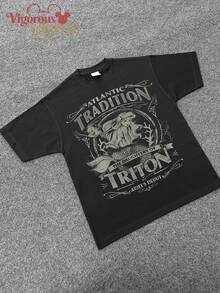 Disney The  Ariel Atlantic Tradition Vintage Graphic T-Shirt - Black - View 1