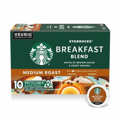  Starbucks K-Cup Coffee Pods, Medium Roast Hot Or Iced Coffee, Pike Place Roast, 96 Keurig Pods ​