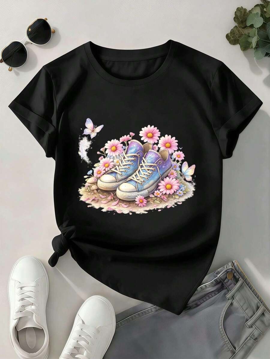 Women T-Shirts - Black - View 1