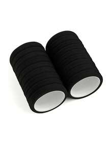 100pcs Elegant Solid Color Hair Ties, High Elasticity, Protect Hair, Suitable For Ponytail, Bun, Match Any Outfit, Accessories,Festival,Party - Black - View 3