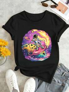 Women T-Shirts - Black - View 1