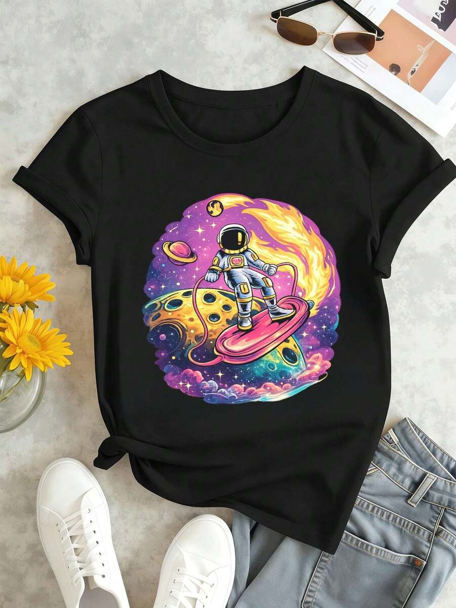 Women T-Shirts - Black - View 1