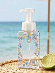 Refillable Transparent Foam Hand Wash Dispenser Bottle With Floral Design, Suitable For Bathroom To Dispense Hand Wash, Face Wash, Body Wash, Shampoo And Skincare Products - Ideal For Bathroom, Kitchen, Sink - Great For Hand Wash, Body Wash, Lotion - Creative Lotion Bottle, Lotion Dispenser, Dispenser, Bathroom - Multicolor - View 5
