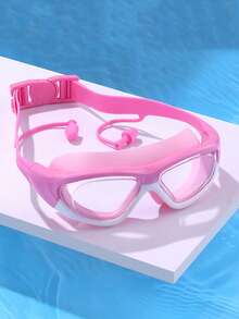 2 Pieces Set - Swimming Goggles + Swimming Cap, With Anti-Fog And Waterproof Silicone Swimming Nose Clip, Suitable For Swimming Training And Leisure Activities. It Is A Great Gift For Festivals, A Must-Have For Beaches, And A Beach Accessory. - Nhiều màu - Xem 3