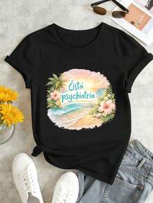 Dam-T-shirts - Svart - Visa 1