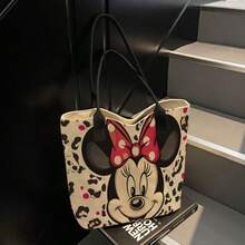 Disney 1个迪士尼米奇老鼠风格单肩包，卡通帆布包，学校和办公室收纳包 - 長方形 - 查看 3