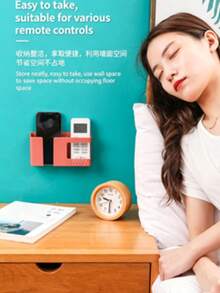 1 Giá treo tường đựng đồ, không cần khoan, dùng để giữ điều khiển và điện thoại. - Nhiều màu - Xem 9