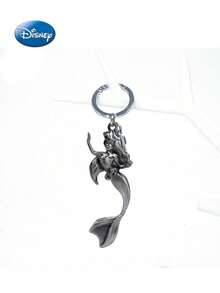 Monogram 1pc Disney Official Licensed The Ariel Alloy Metal Keychain Cartoon Character Key Ring Creative Cute Decorative Pendant Suitable For Bags Backpacks Phones Wallets Gift Friend Birthday Gift - A - View 5