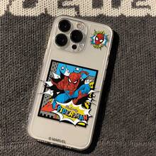 Marvel The Amazing Spider-Man Comic Style Clear Phone Case Compatible With IPhone 17/17 Pro/17 Pro Max/17 Air/16/15/14/13/12/11/X Series Iphone 17 Pro Max Case Iphone 17 Pro Case Iphone 17 Case The Girlfriend,Ideal Gift For Anime Fans - Transparent - View 4