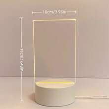 DIY 手寫 3D 壓克力夜燈，USB 暖光臥室燈，臥室照明夜燈，雙心貓形訊息燈（可選），創意禮品燈，情人節、母親節、父親節、開學季、生日禮物，臥室、書房、客廳裝飾燈 - 多色 - 查看 17