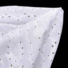 1Pc Embroidery Flower Hollow Fabric, 55.12x19.68inch(140x50cm) Suitable For Handmade DIY Party Decoration, Background Decoration, Table Decoration Fabrics And Other Multi-Purpose - Default - View 5