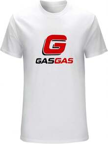 Gasgas Racing - Camiseta estampada de manga corta para hombre - Blanco - Ver 1