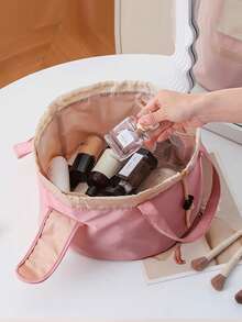 Túi đựng mỹ phẩm có dây rút - Túi dây rút di động, chống thấm nước, túi đựng đồ vệ sinh cá nhân tiện dụng với ngăn khóa kéo, bền và có thể giặt máy, túi đựng đồ vệ sinh cá nhân khi đi du lịch. - Nhiều màu - Xem 7