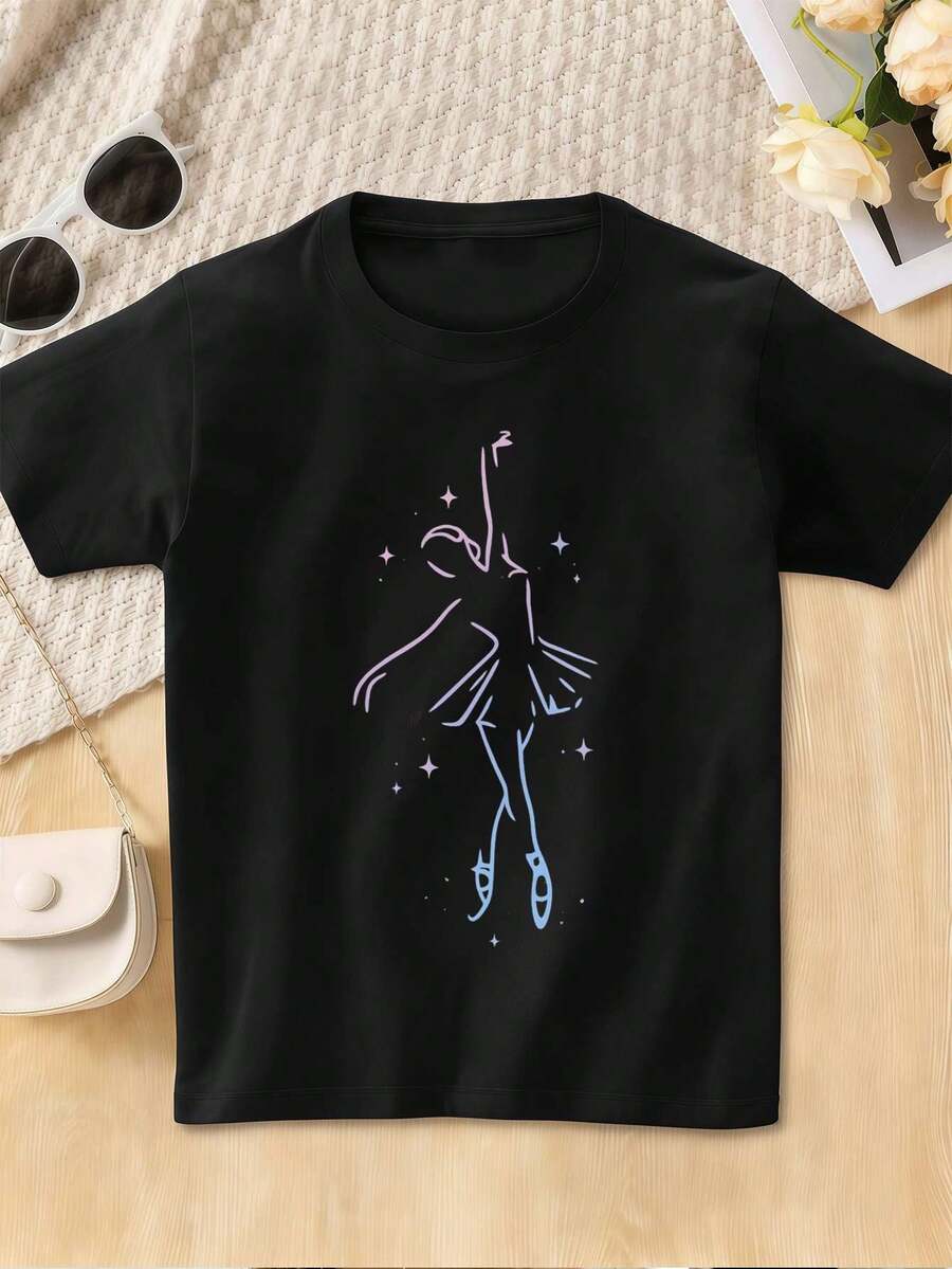 Dam-T-shirts - Svart - Visa 1