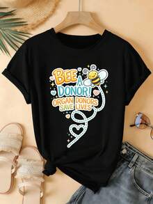 Dam-T-shirts - Svart - Visa 2
