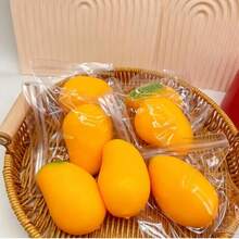 1个变色草莓挤压玩具，芒果毛绒挤压玩具，慢回弹减压玩具，水果造型挤压玩具，解压挤压玩具，恶作剧玩具，桌面装饰，柔软粘稠的质地，趣味十足，是送礼和减压的绝佳选择 - 橘色 - 查看 6