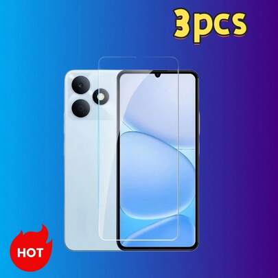 3pcs High Definition Screen Protector Film, Compatible With Realme C63/C61/C53/C51/C51S/C35/C33/C33 2023/C31/C30S/C30/C25Y/C25/C25S/C21Y/C21/C20/C15/C12/C11/C11 (2021)/C3/C2/Note 60X/Note 60/Note 50/Narzo 50A Prime/Narzo 50 5G/Narzo 50i Prime/Narzo 5i/Narzo 50A/Narzo 30A/Narzo 20/Narzo N53/Narzo N63/V30/V23/V23i/V20 Series, Strong Protection, Easy Installation, High Clarity, Bubble-Free