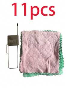 1pc Dishcloth Towel Holder With Hook For Kitchen - Silver - View 9