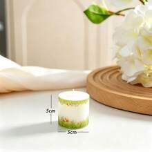1/3 piezas Vela de pilar con estampado floral francés vintage, vela perfumada sin humo de 5/7.5/10cm, decoración romántica para el hogar y la boda, regalo festivo para mujeres - A - Ver 10