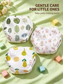 3pcs/Set Toddler Toilet Training Underwear For Boys & Girls, Leak-Proof Reusable Confident Potty Training Pants - Multicolor - View 7