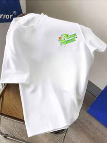Disney Toy Story Tri-Eyed Pizza Planet Double-Sided Print - Men's T-Shirt, Pizza Planet Theme Cartoon Pattern, Men's Summer Short-Sleeve Top, High-Quality 100% Cotton Short-Sleeve T-Shirt, Summer Relaxed Breathable Casual Pocket Short Sleeve, Men's And Women's Wear, Disneyland Travel Wear, Couple's Top, Everyday Wear, Street Wear, Vacation Wear, The Best Gift For Disney Lovers, Machine Washable - 白色 - 查看 2