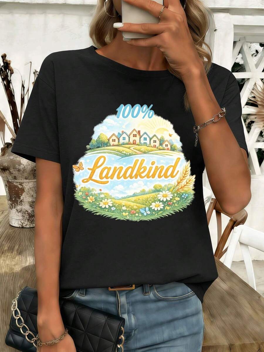 Dam-T-shirts - Svart - Visa 1