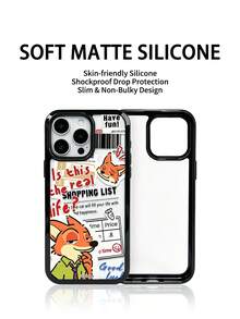 Ốp điện thoại Disney Zootopia - Quà tặng Giáng sinh - Hộp đựng điện thoại cho iPhone 17 17Air 17pro 17promax 11 12 13 14 15 16pro 16promax 14Plus 15Plus 16Plus 15promax 16pro 16promax XR - màu đen - Xem 2