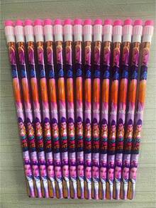 12pcs 2026 Witch Hunting Group Eraser-Tipped Pencils ( Pencil Blind Box) Suitable For Studying, Writing, Note-Taking And Gifting, Perfect For Back-To-School Gifts. Large Cartoon Writing Pencils, Stationery Set. [Style Sent At Random] - Multicolor - View 2