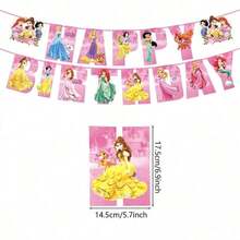 Hasbro Princess Theme Birthday Party Decoration Set, Pink Castle Backdrop And Banner, Suitable For Girls Magic Princess Theme Birthday Party Supplies - Cartoon Ornaments - View 9