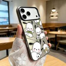 Sanrio Pompompurin Minimalist Collegiate Stylish Cute Cartoon Phone Case Suitable Compatible With Apple IPhone 17 Pro, Air, 12 Pro, 14 Pro Max, 16 Pro Max, 17, 16 Plus, 15 Pro Max, 16, 14 Plus, 15 Pro, 14, 13 Pro Max, 17 Air, 12, 11 - Black - View 2