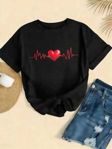 Dam-T-shirts - Svart - Visa 2