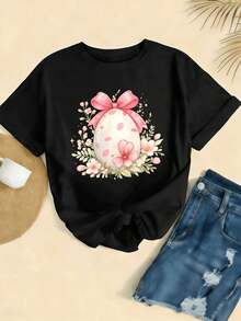 Dam-T-shirts - Svart - Visa 2