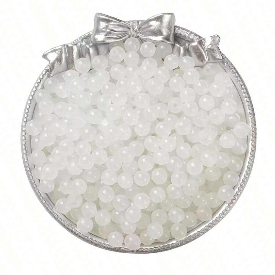 100 hạt thủy tinh tròn mờ 4mm/0.16in, hạt thủy tinh trong suốt, hạt nhỏ dùng làm vật liệu trang sức. - A - Xem 1