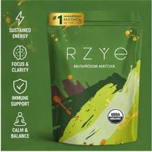 RZYE SUPERFOODS Mushroom Matcha Starter Kit, USDA Organic With 6 Adaptogenic Mushrooms And Ceremonial-Grade Matcha, Energy, Focus, Digestion, Immunity With Turkey Tail, Shiitake, Reishi - 1 gói - Xem 2