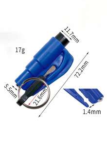 1pc Car Safety Hammer, Car Escape Tool, Multi-Function Window Breaker & Seatbelt Cutter, Portable Keychain - Multicolor - View 5