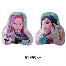 Mesuca K-Pop Girl Group Style Cartoon Aluminum Foil Balloon Set, Colorful Holographic Material Shaped Balloons, Birthday Cheering Party Photo Decor Balloons - Multicolor - View 8