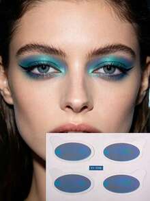 3 Miếng Dán Hình Tai Mèo Dưới Phấn Mắt, Màu Sắc Chuyển Sắc Ánh Kim Holographic Xanh Lam Đậm & Hồng Gradient, Tự Dính Không Keo Chống Nước Y2K Coquette Cyber Fairycore Aesthetic Face Jewels Dành Cho Phụ Nữ Và Bé Gái Phụ Kiện Trang Điểm Mắt & Mặt Tự Làm - Nhiều màu - Xem 5