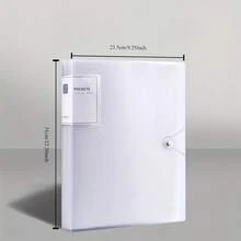 1 pièce Chemise de classement de 30 pages, couleurs macaron pour la rentrée scolaire, chemise de classement à bouton-pression de 30 pages A4 avec poches transparentes multicouches, organisateur de documents de bureau imperméable et résistant à la saleté, classeur pour examens et devoirs, porte-documents pour CV, organisateur de documents A4 de couleur macaron minimaliste - A - Voir 6